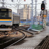 鶴見駅出発する鶴見線