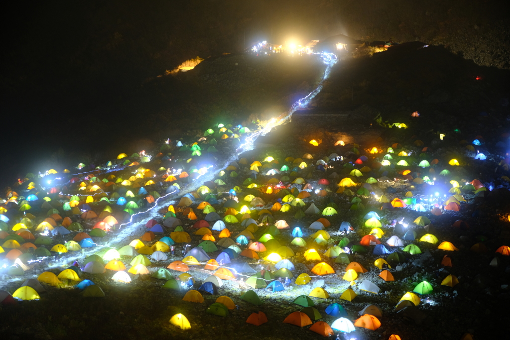 涸沢の夜景