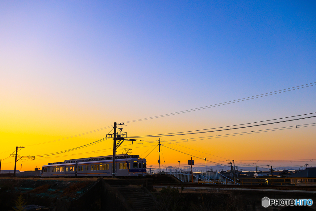 淡路島が見える駅