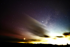 金星と天の川