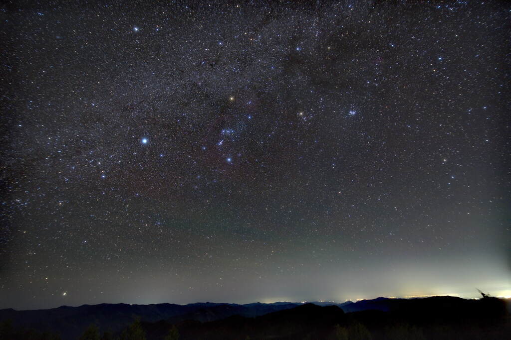 冬の天の川とカノープス