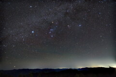 冬の天の川とカノープス