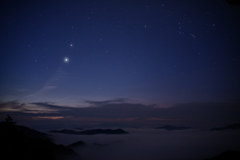 雲海と金星＆木星
