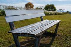 河川敷のベンチ