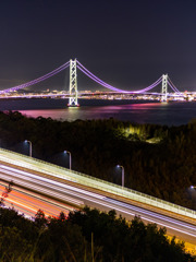 淡路島から明石海峡大橋