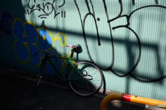 落書きと自転車