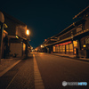 夜の城下町