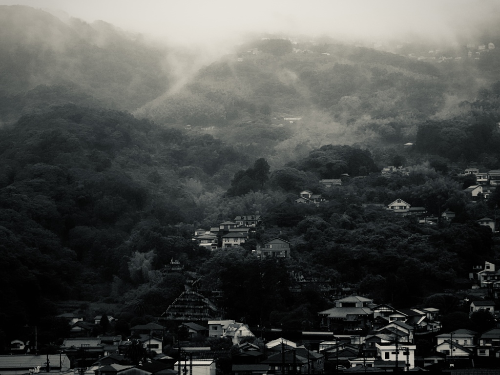 雨けぶる伊東の山々 (2)