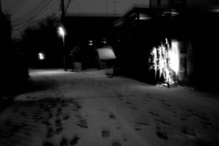 仄暗い雪景色