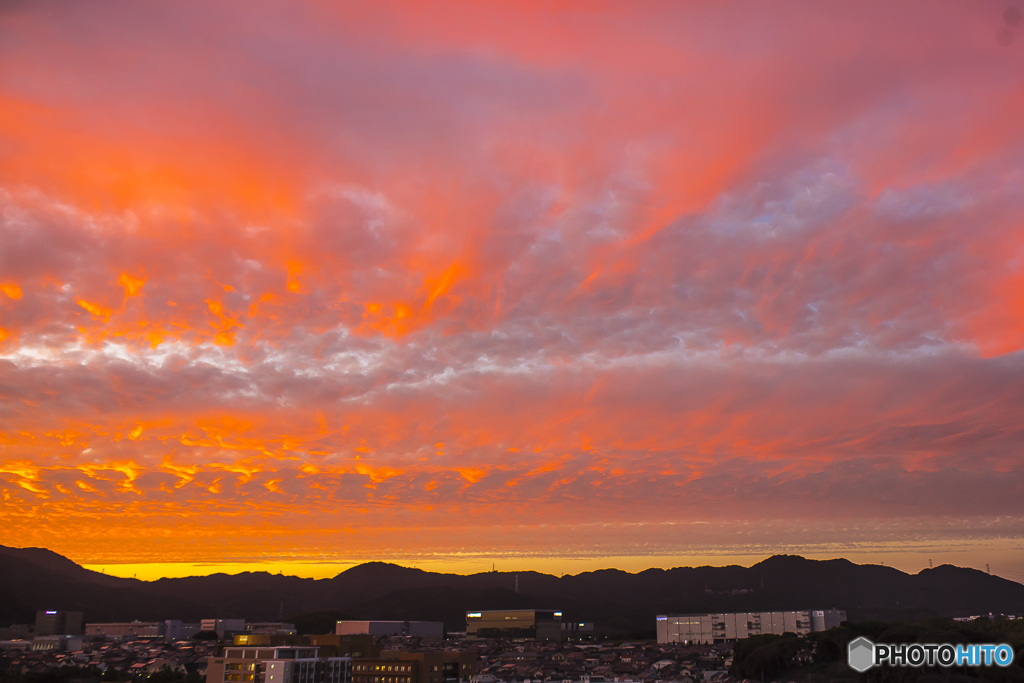 ベランダ 夕焼け ３