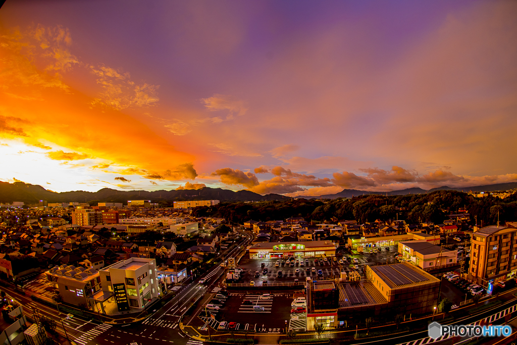 2025年 ベランダ夕焼１