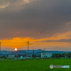 甘木鉄道の夕景 １