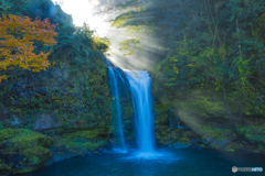 2025年 慈恩の滝 紅葉と光芒 3