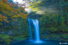 2025年 慈恩の滝 紅葉と光芒 2