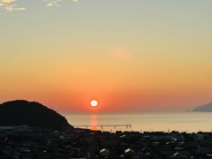 御手洗湾の夕焼け