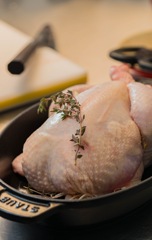 鳥の丸焼き、焼く前