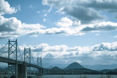 冬の空と瀬戸大橋☁*°