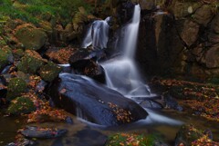 waterfall in autumn