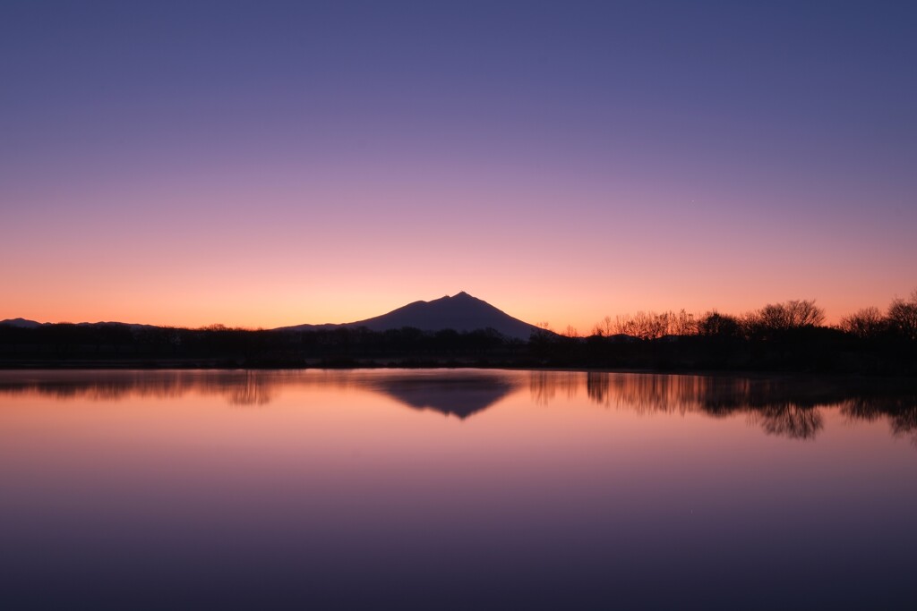 紫峰の夜明け