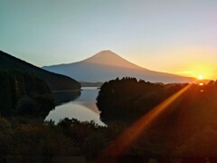 田貫湖の夜明け