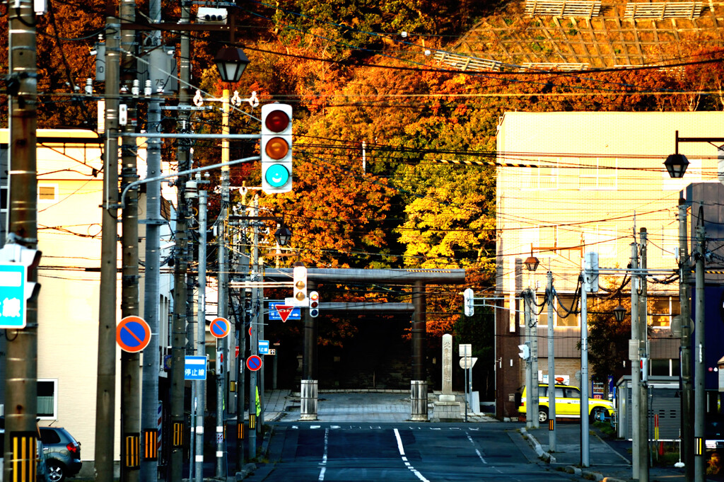 稚内市北門神社入口