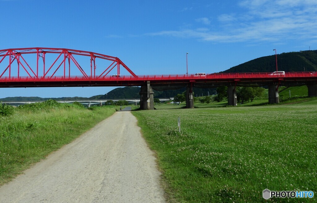 四万十の赤橋