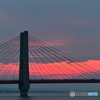 銚子大橋と夕日