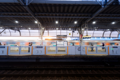 夕方のホーム