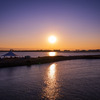 海と夕日（葛西臨海公園）