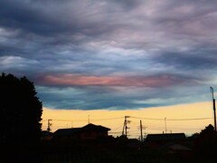 斑な夕焼け