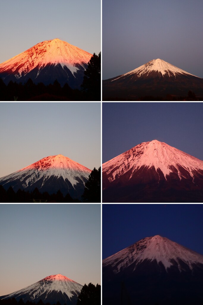 富士山は２度赤く染まる。