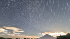 昨日の夜空と富士山