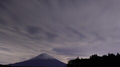 富士山に墨流し