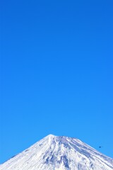 富士山とヘリ
