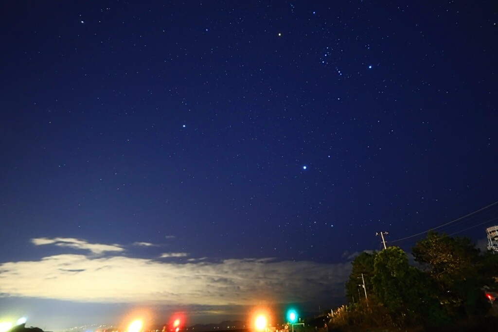 田子の浦に昇るオリオン座