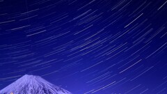 元日の富士と星空