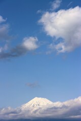 富士山と雲