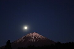 富士と月