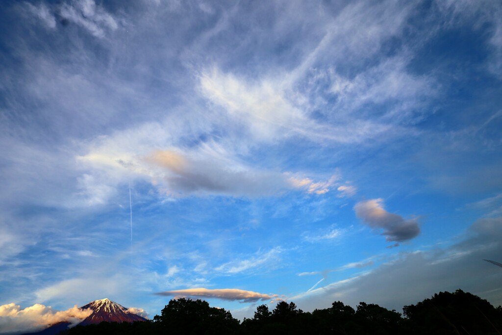 富士山と雲