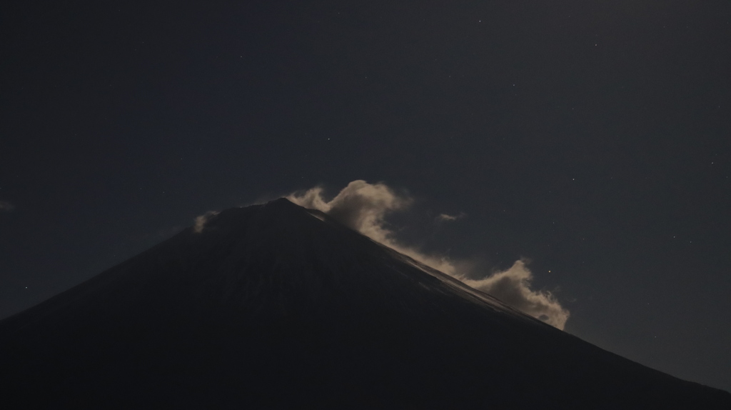 富士山頂上強風