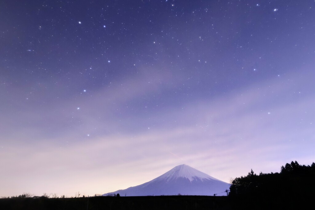 富士と北斗七星