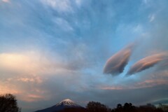 富士山をとりまく雲達