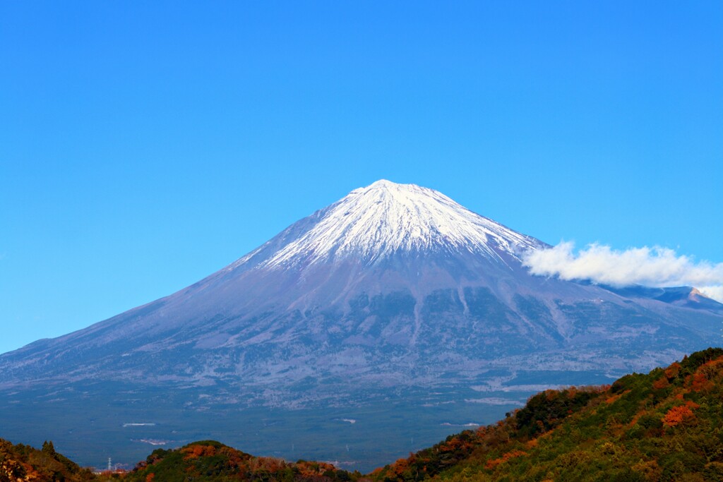 紅葉と富士山