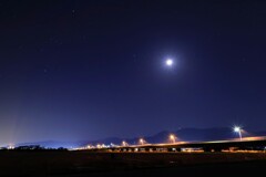 国道1号線富士川橋からの夜空