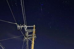 オリオン座と流れ星