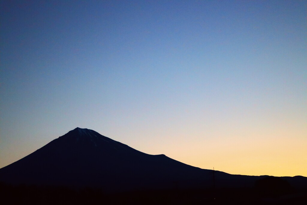 朝の富士山