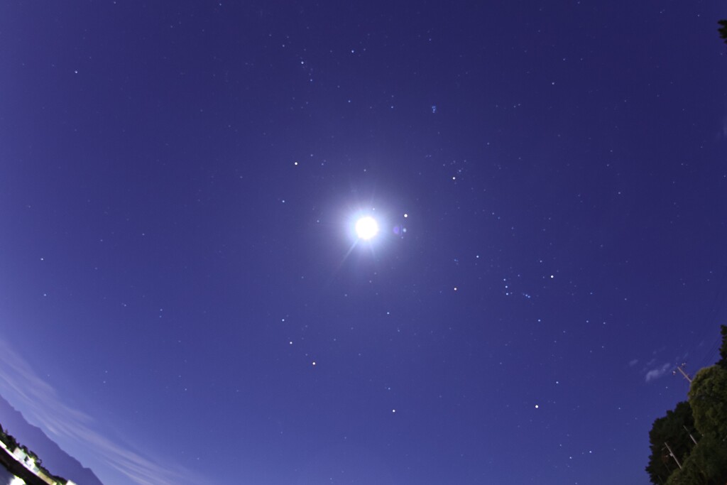 深夜２時ごろの夜空