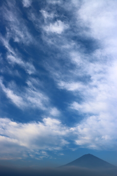 夕方の富士山（遠景）