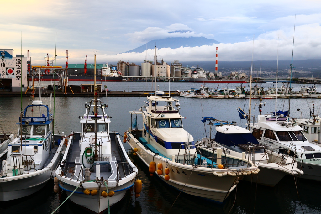 田子の浦漁港からの富士山