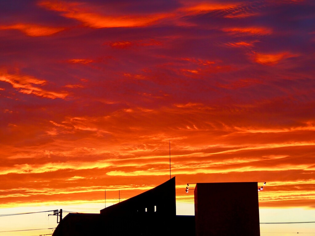素晴らしい夕焼け空